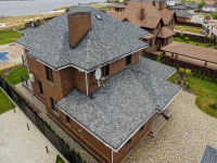 Кровля частного дома из гибкой черепицы